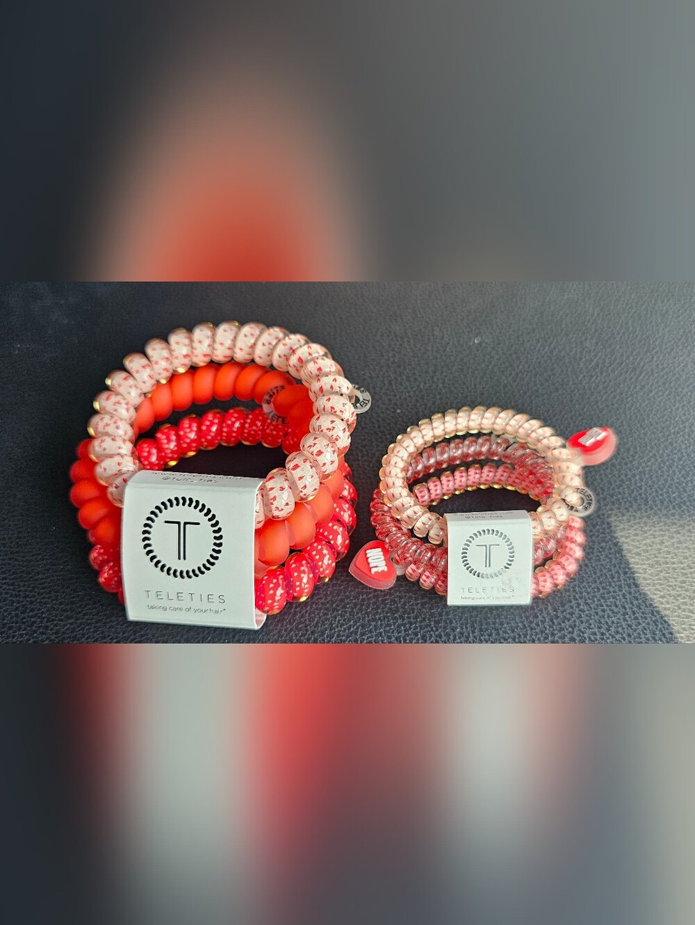 Teleties Red Coiled Hair Ties - Mixed Red Pack